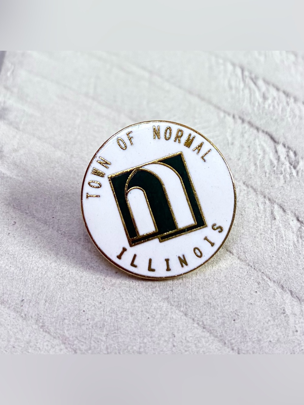 Town of Normal Illinois Enamel Lapel Pin Circular Shape Souvenirs & Travel Theme
